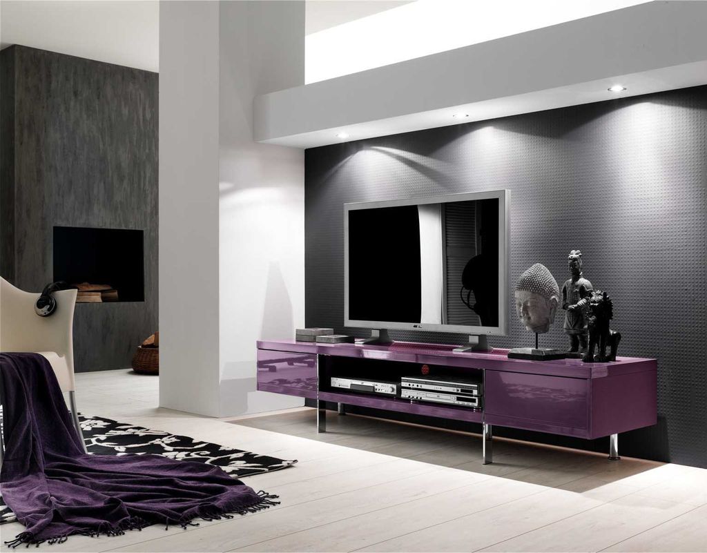 MCA Furniture TV-Media Schrank Brisbane Lila; 198 cmx50 cmx42 cm, 48983V2