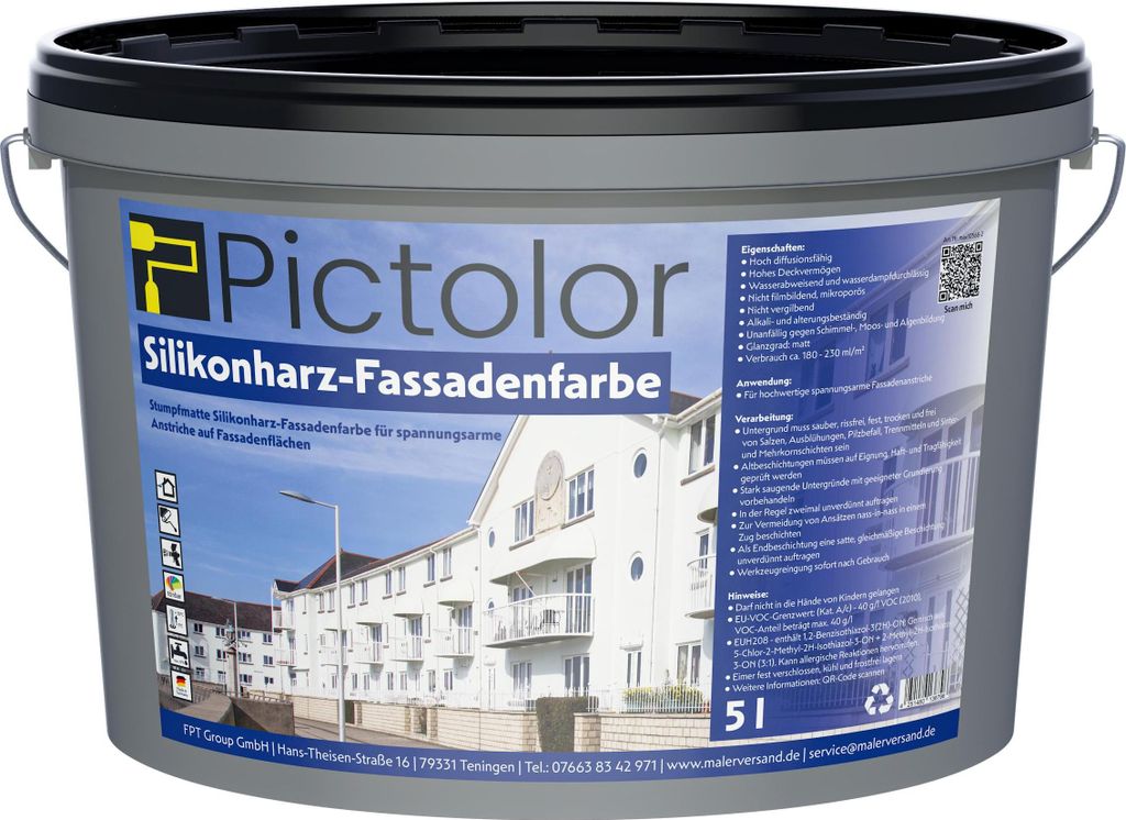 Pictolor Silikonharz Fassadenfarbe5 Liter