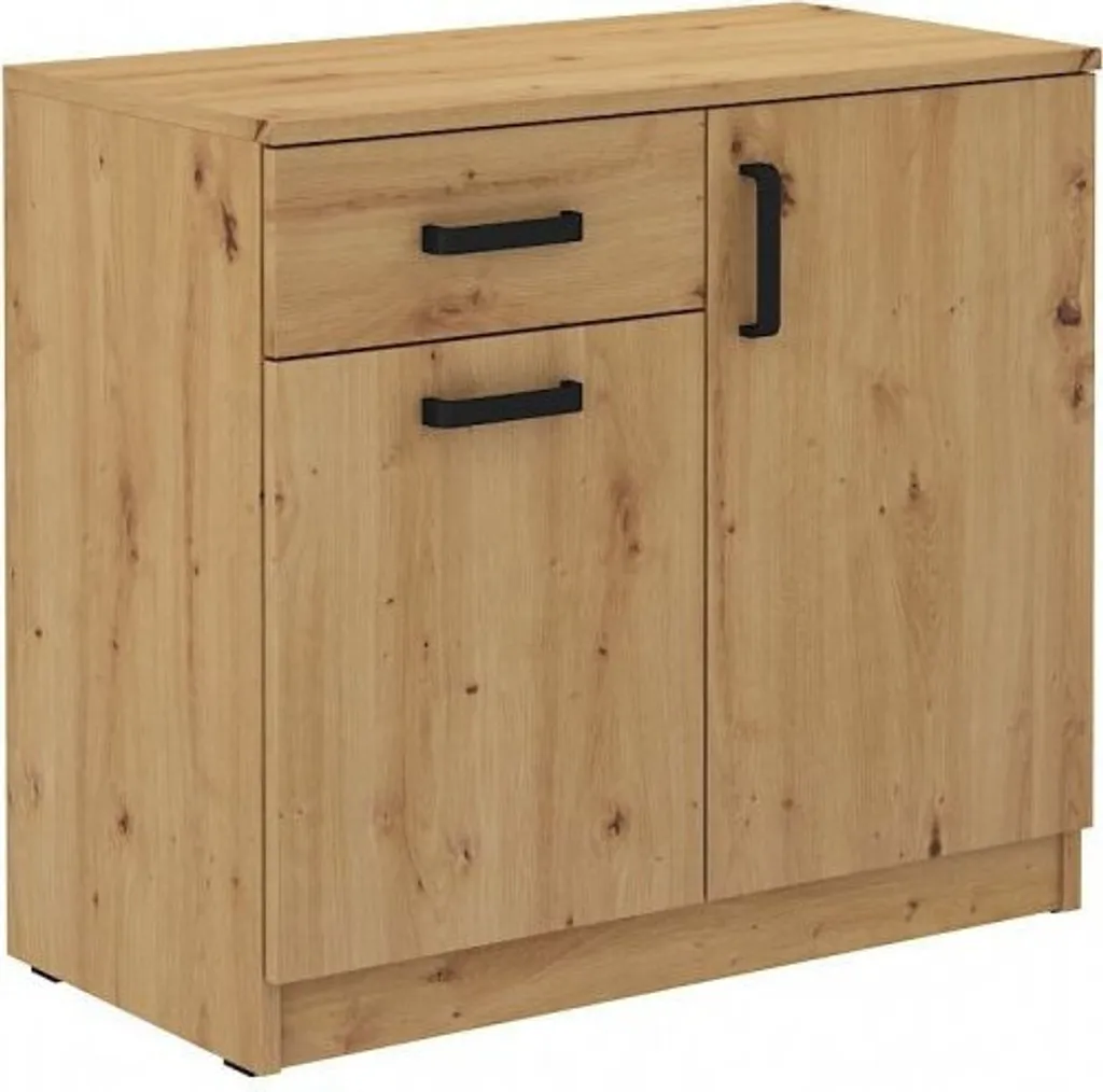 Armoire MABAKA chêne artisan - Finissez-en avec le désordre et le manque