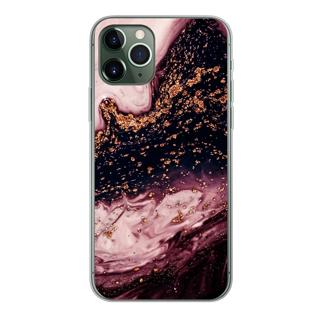MuchoWow Handyhülle Schutzhülle Hülle für iPhone 11 Pro Marmor - Natursteine - Mineralien Silikon Softcase Handy Hülle - Handy