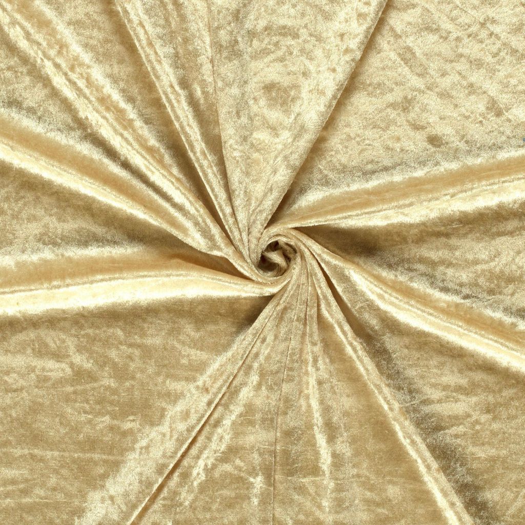 Samtstoff 0,5m Schritte - Meterware 147 cm breit – Velvet Stoff viele Farben | Dekostoff, Polsterstoff & Nähstoff 152 Beige