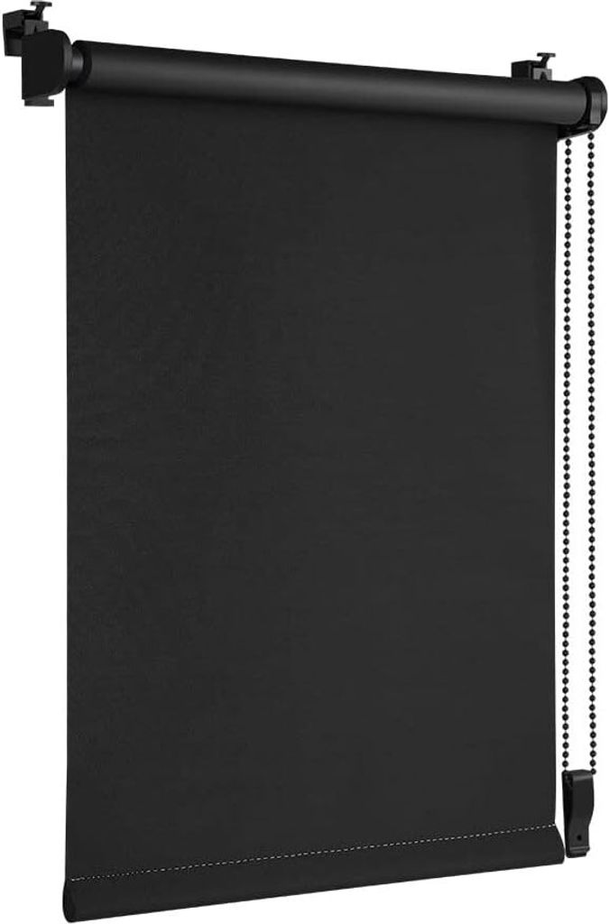 OBdeco Thermal Blackout Rollo 65 x 210 cm Schwarz