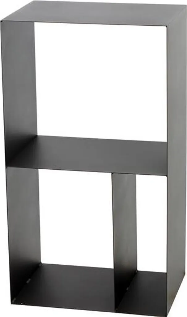 En finir avec le désordre du bois : rack à bûches CASO acier noir 80 cm