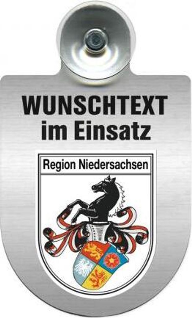 Einsatzschild für Windschutzscheibe - Personalisierung - Sonderanfertigung - 309470 Color - Region Niedersachsen