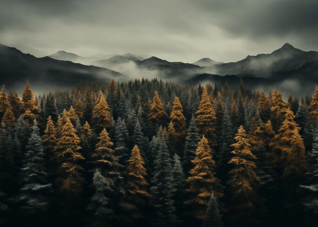 Plakat 35x25cm Nebliger Morgen