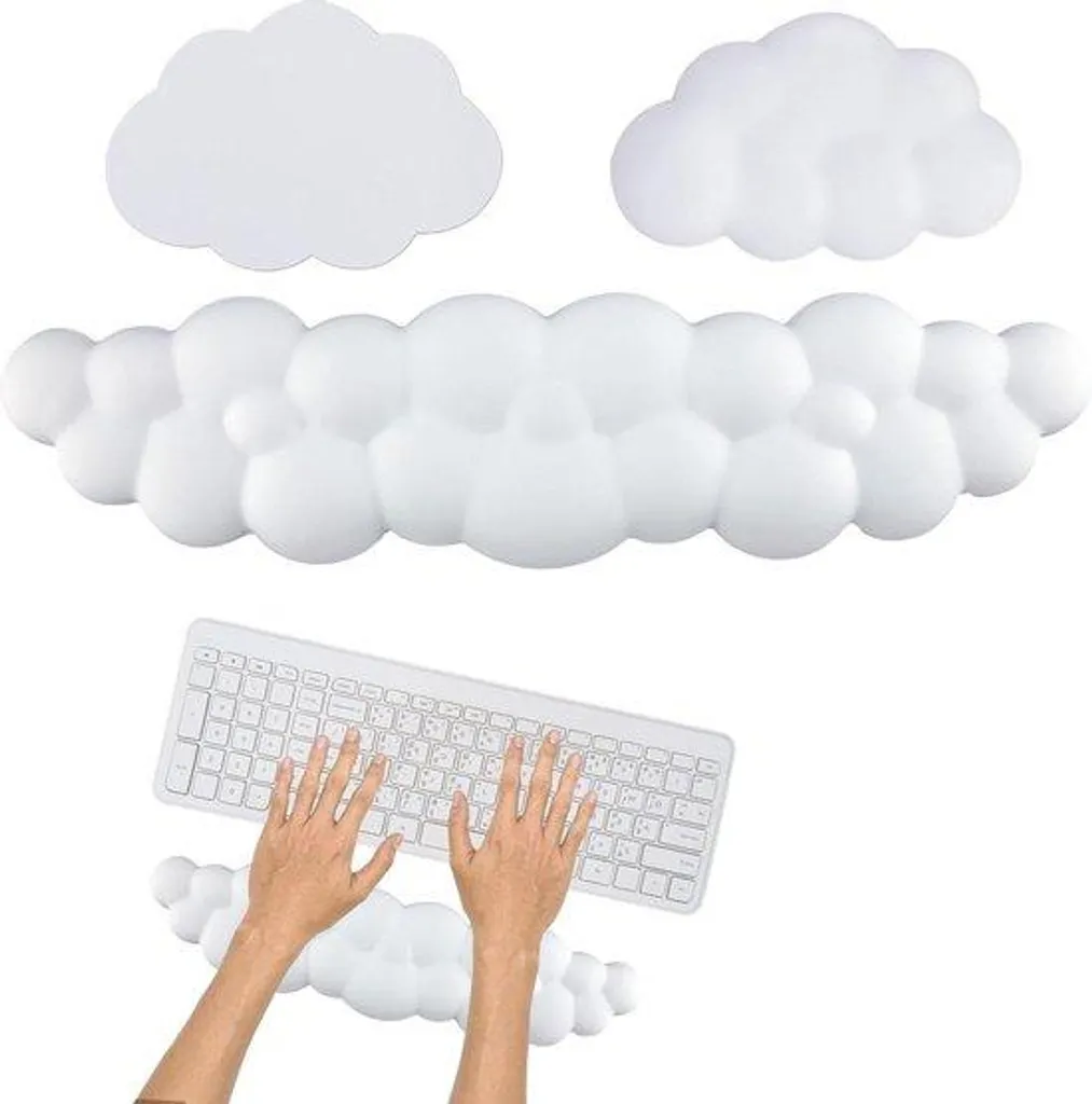 Pack Repose-poignets Clavier et Souris - Confort Travail de Bureau Noir