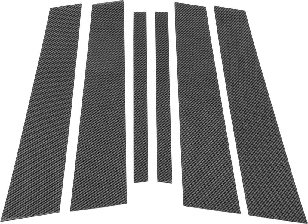 Türpfostenfensterleiste für BMW 1er Serie 2008-2016 Carbonfaser-Muster Schwarz Vorne Hinten Links Rechts Anti-Kratz-Aufkleber Pfosten Tür Außen...