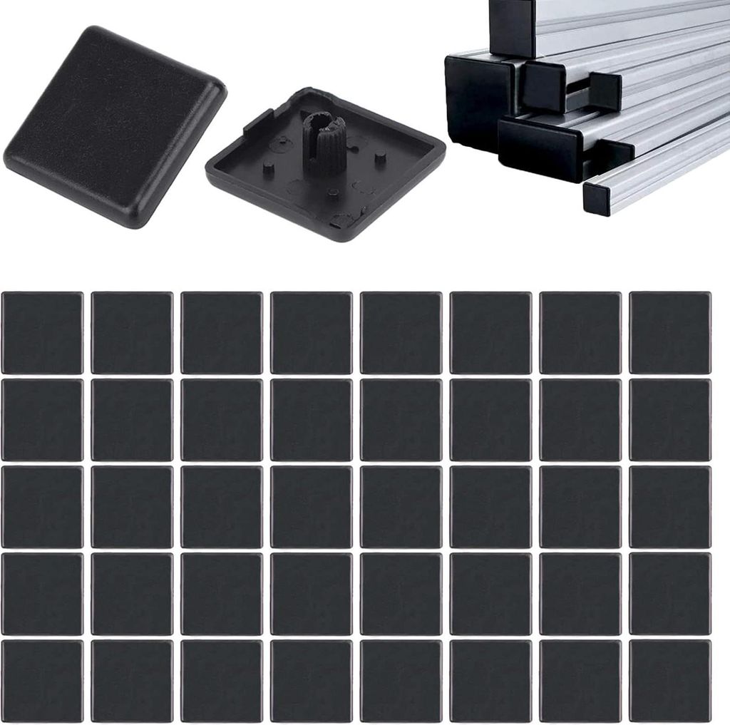 40 Stück Aluminium Profil 3030 Endkappe,Aluprofil Kappen 30x30 mm,Rohrkappen aus hochwertigem Kunststoff,für 3030 europäische Standard-Industrie...