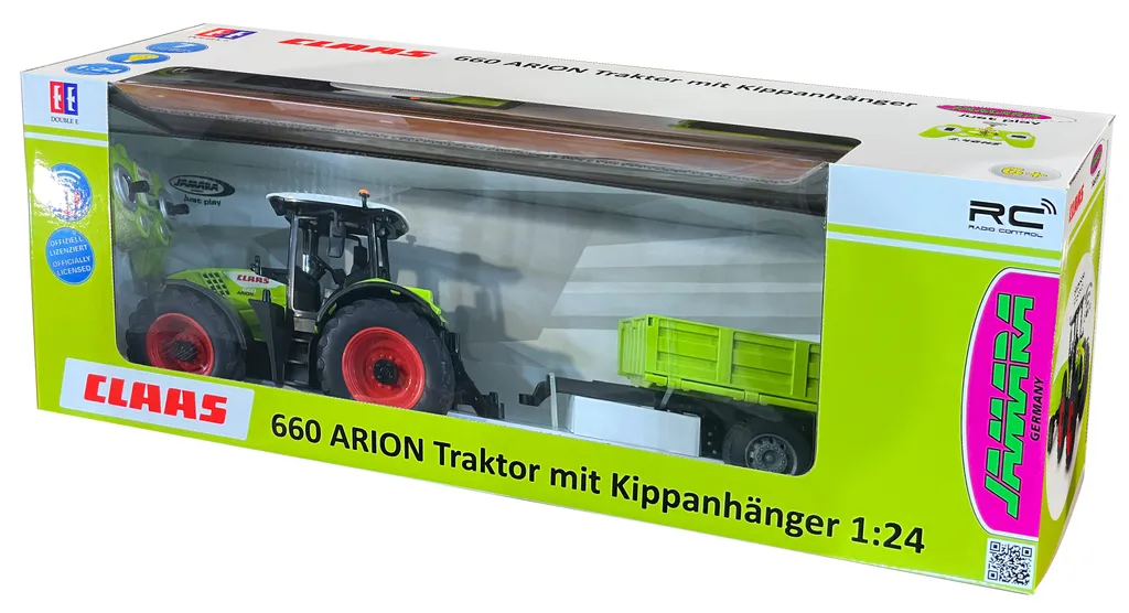 Tracteur RC Claas Arion 660 Jamara 1:24 - Benne basculante et 2,4 GHz