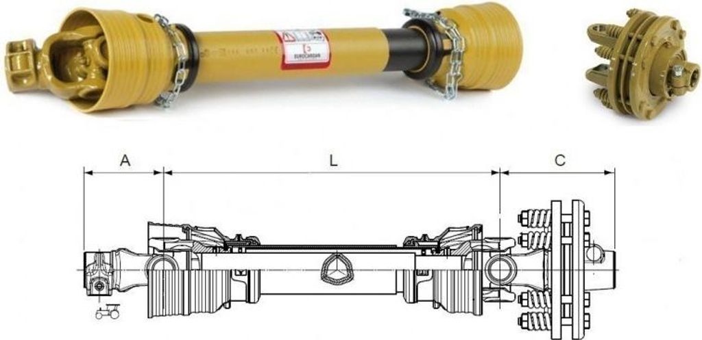 Zapfwelle ax6sc 1026010-1446031 fi-35z6/fi-45z6