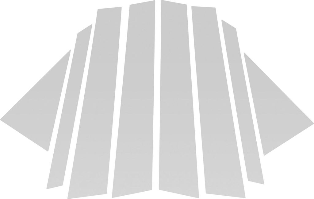 8 Stk. Türpfostenfensterleiste für Infiniti FX35 FX45 2003-2008 Vorne Hinten Links Rechts Anti-Kratz-Aufkleber Pfostenabdeckung Silberton