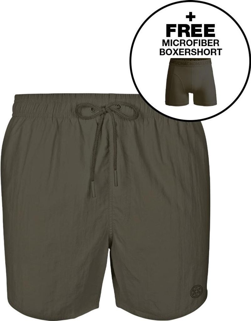 Muchachomalo Herren Badehose - 1 Stück - mit Mikrofaser Boxershort - SOLID2062-45 - XXXL