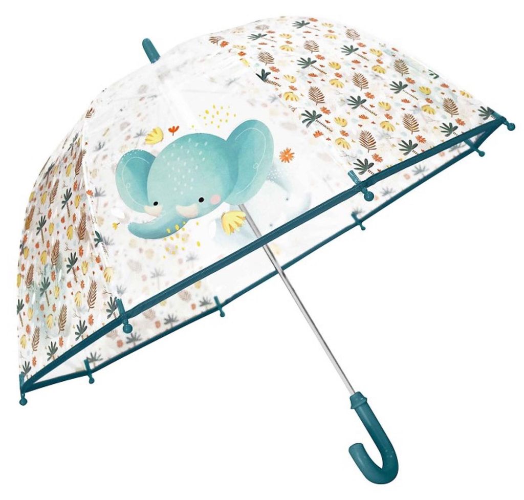 Kinder Regenschirm transparent Tiere - 68 x 68 cm - Blau | Produktbild 