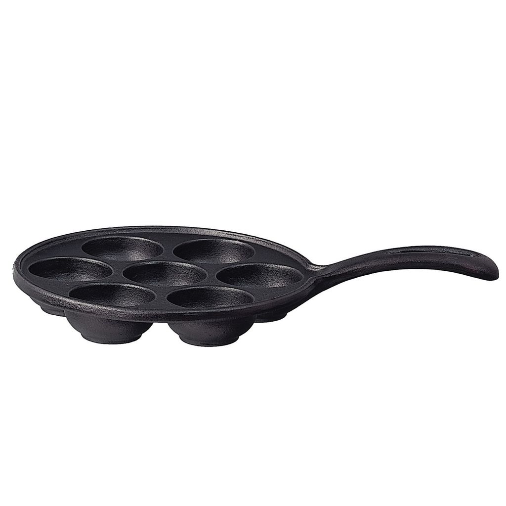 Krapfenpfanne Gußeisen 18cm, schwarz (1 Stück) Produktbild 