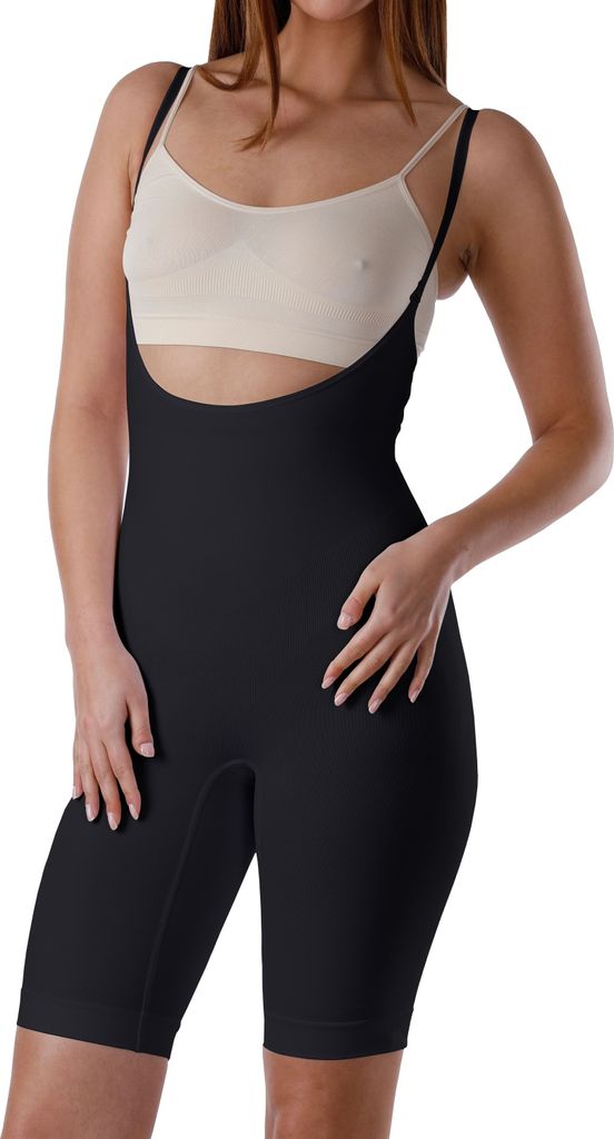 Yenita Figurformender Shapewear Body mit Bein L schwarz