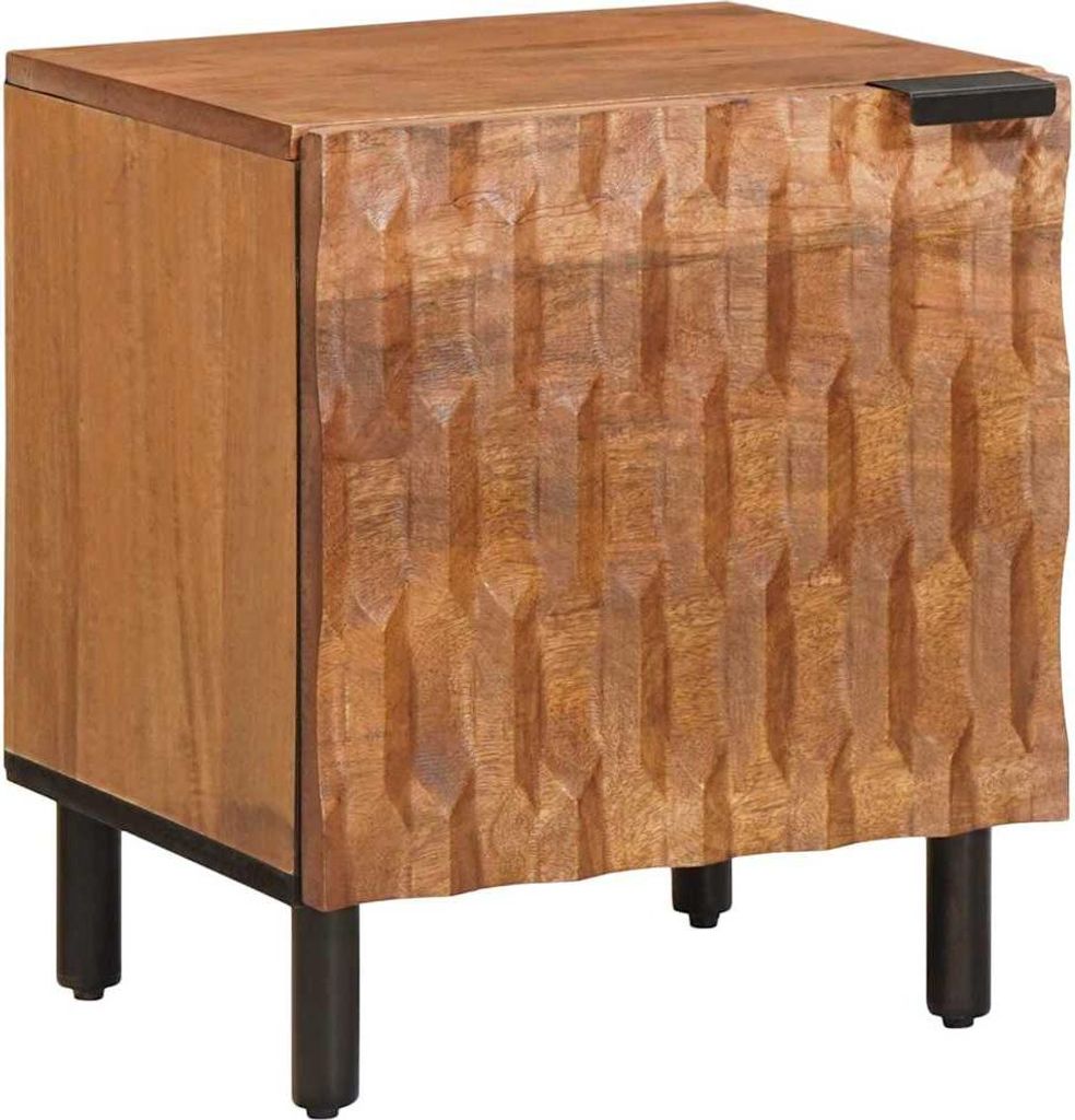 Nachttisch Braun 40 x 33 x 46 cm Massivholz Mango