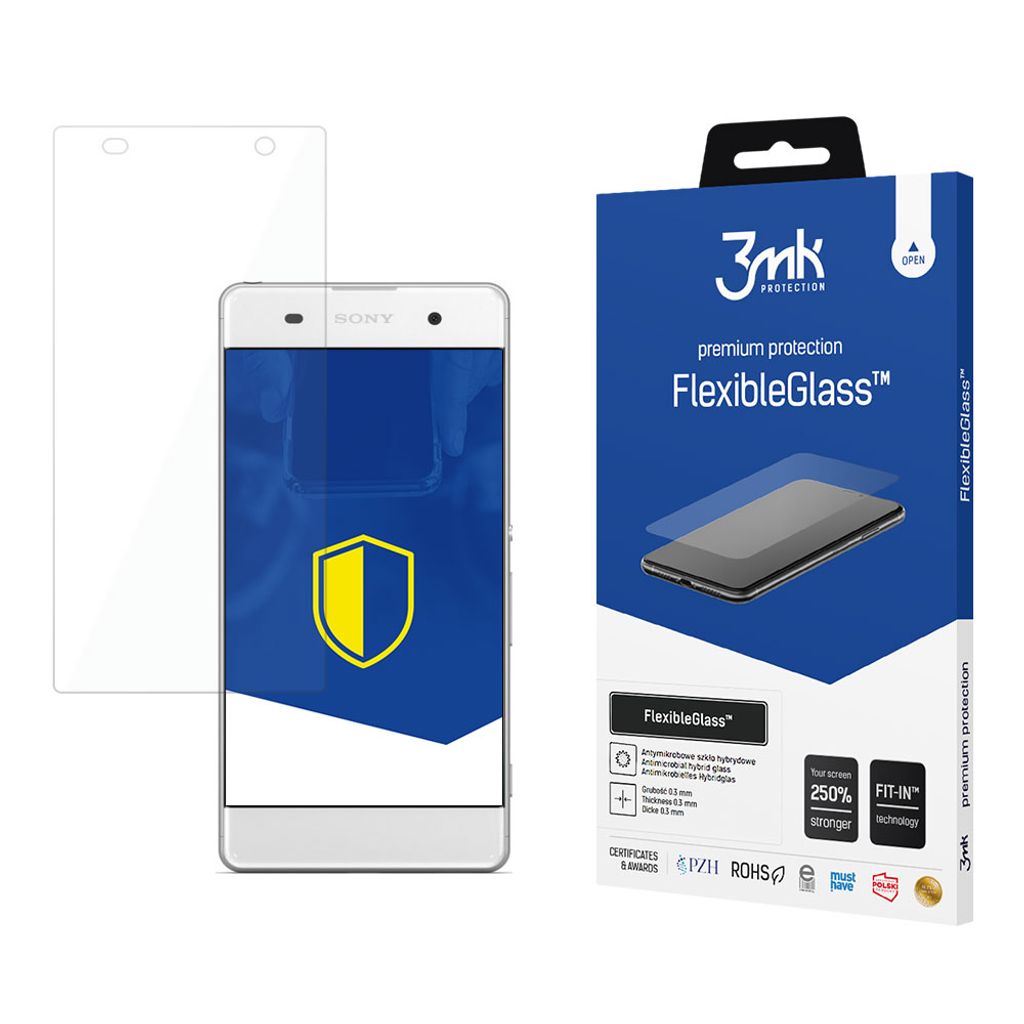 3MK Flexibles Hybridglas für Sony Xperia XA3 - 0,2mm, hohe Härte 7H
