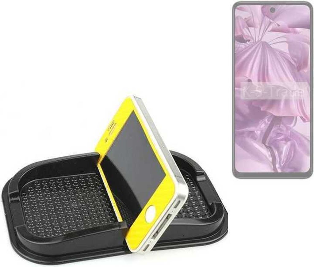 K-S-Trade Auto Anti Rutsch Matte Smartphone-Halter kompatibel mit HMD Pulse Haft Pad Armaturenbrett Handy-Halterung Silikon