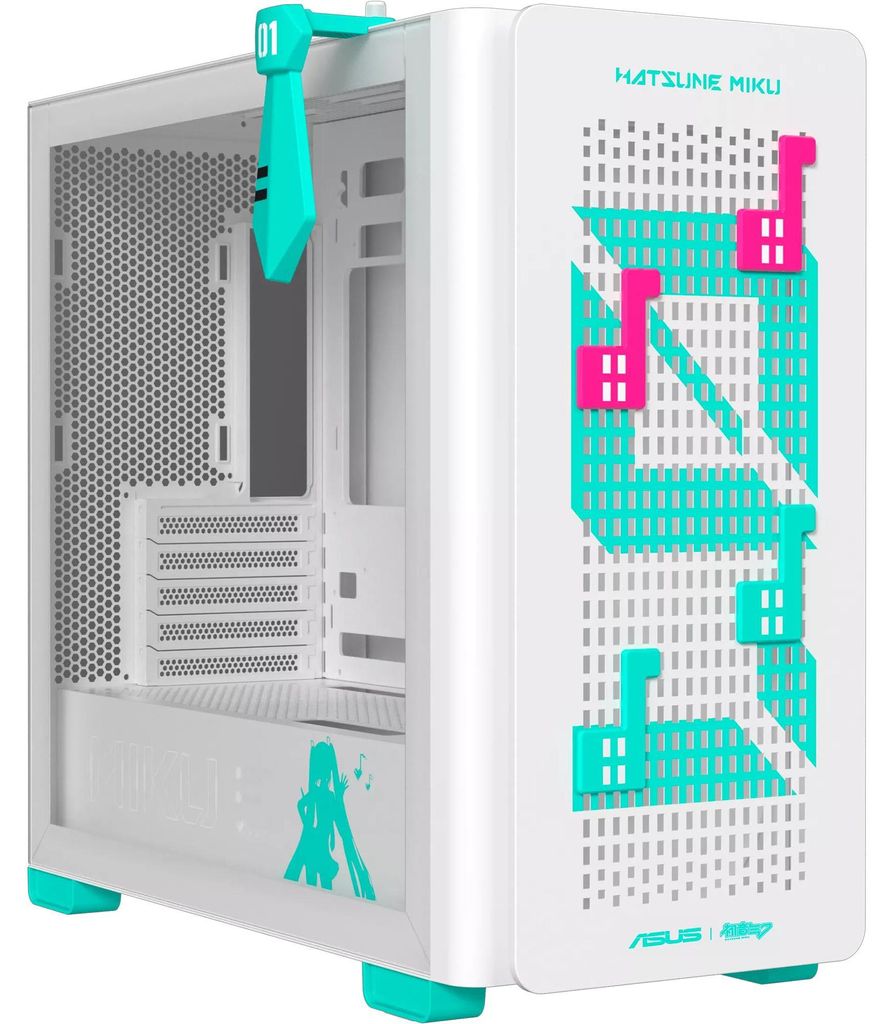 ASUS A23 Hatsune Miku Edition, PC, Türkis, Weiß, micro ATX, Produktbild 