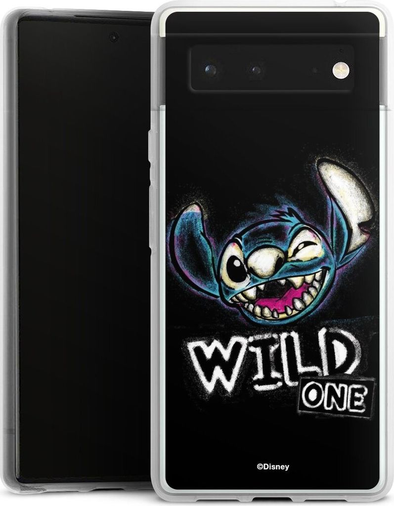 DeinDesign Handyhülle für Google Pixel 6 Silikon Hülle Case Smartphone Schutzhülle Disney Offizielles Lizenzprodukt Lilo & Stitch