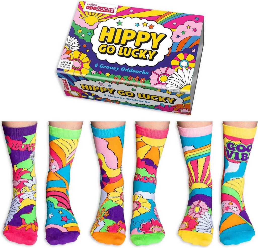 Calzini United Oddsocks Buon Compleanno: 6 Calzini Coordinati Stravaganti Per Bambini, Taglia 12-5.5