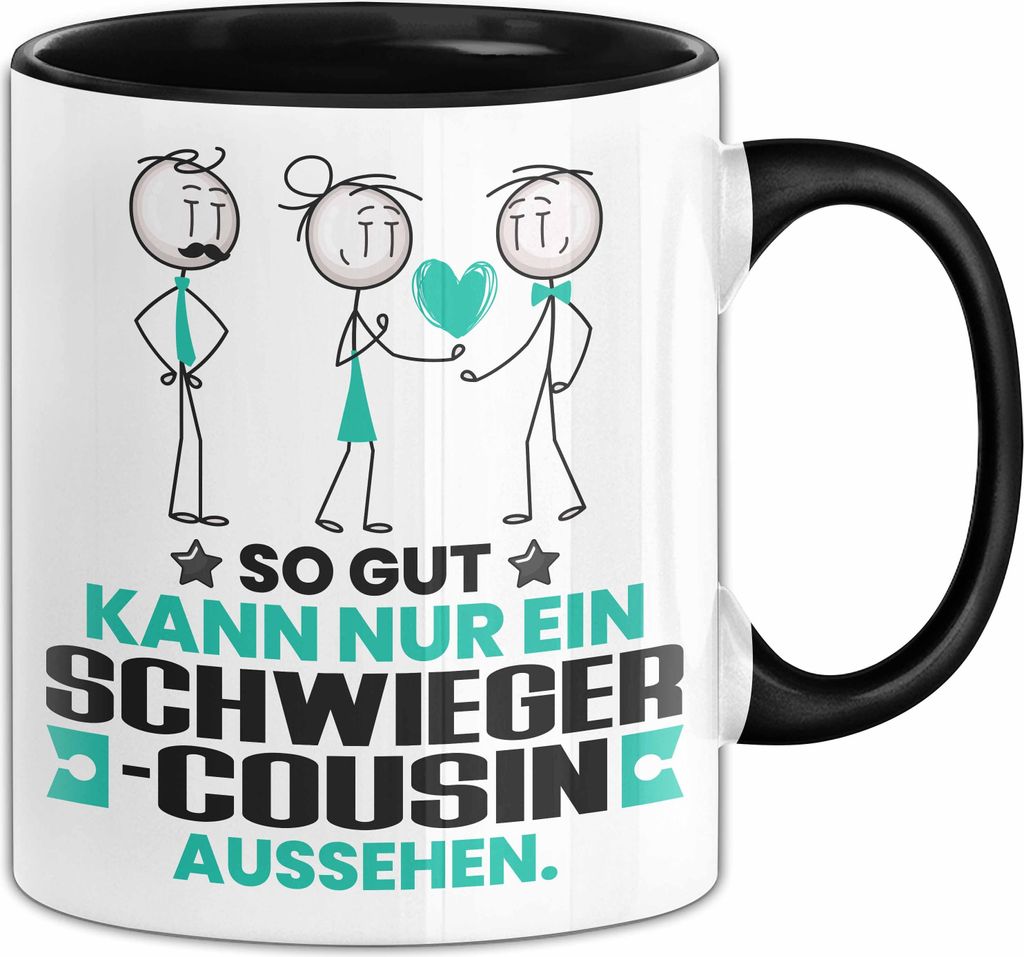 Schwiegercousin Geschenk Tasse So Gut Kann Nur Ein Schwiegercousin Aussehen Geschenkidee Kaffee-Becher (Schwarz)