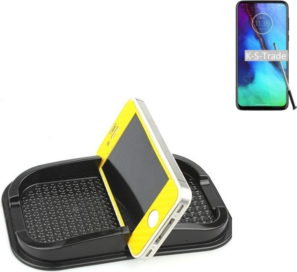 K-S-Trade Auto Anti Rutsch Matte Smartphone-Halter kompatibel mit Motorola Moto G Pro Haft Pad Armaturenbrett Handy-Halterung Silikon