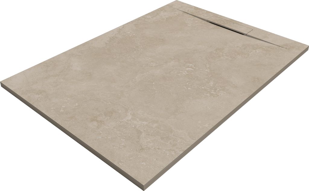 SANYCCES SIENA Rechteckige Duschwanne SanyDur Gel Coat 150 x 100 cm, Lithos Creme