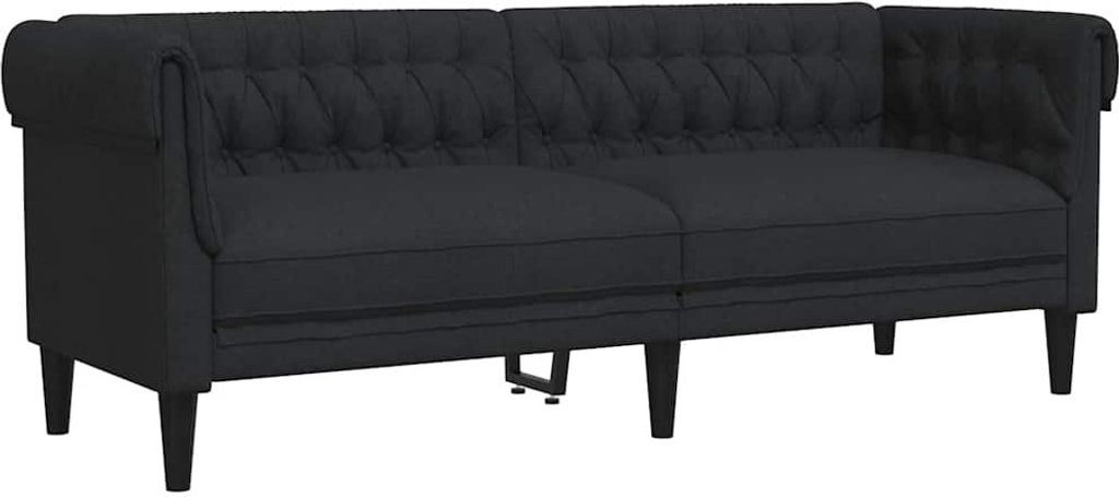 VidaXL 372558, Čierna, 3 sedadlo/sedadiel, Pena, Polyester, Obrázok produktu 