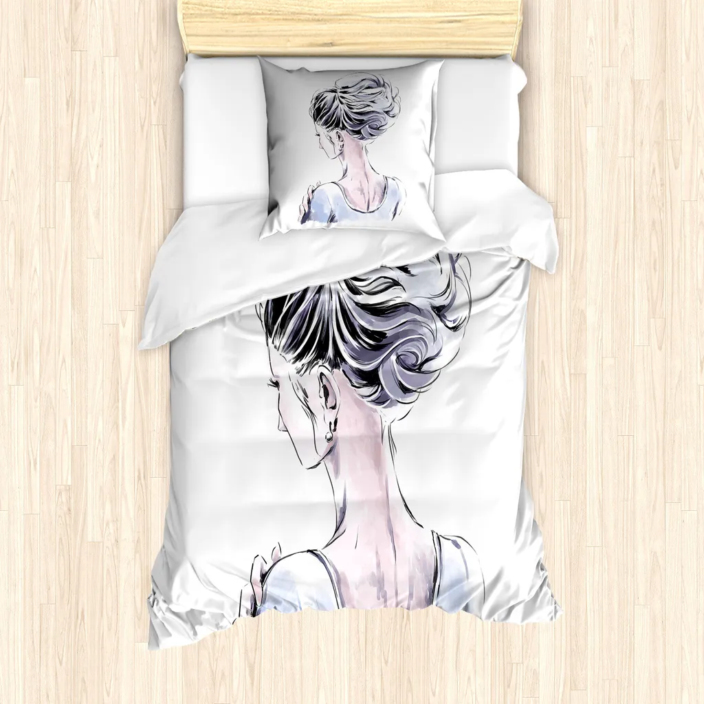 Copripiumino Singolo ABAKUHAUS 135x200 Blu Blush No-Stiro