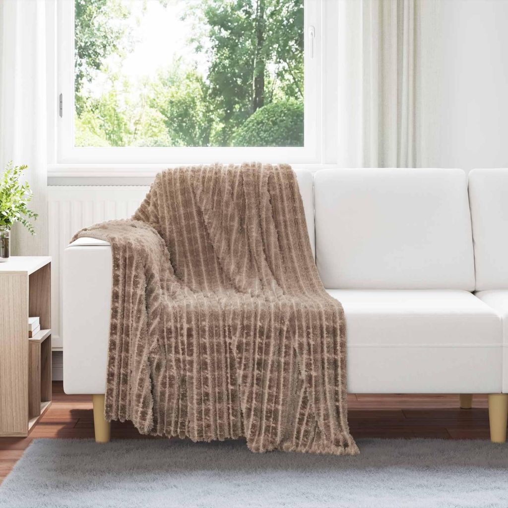"Schlussverkauf" Wohndecken 6 Stück - Einfache Pflege - Kamel 150x130 cm Fleece C8618