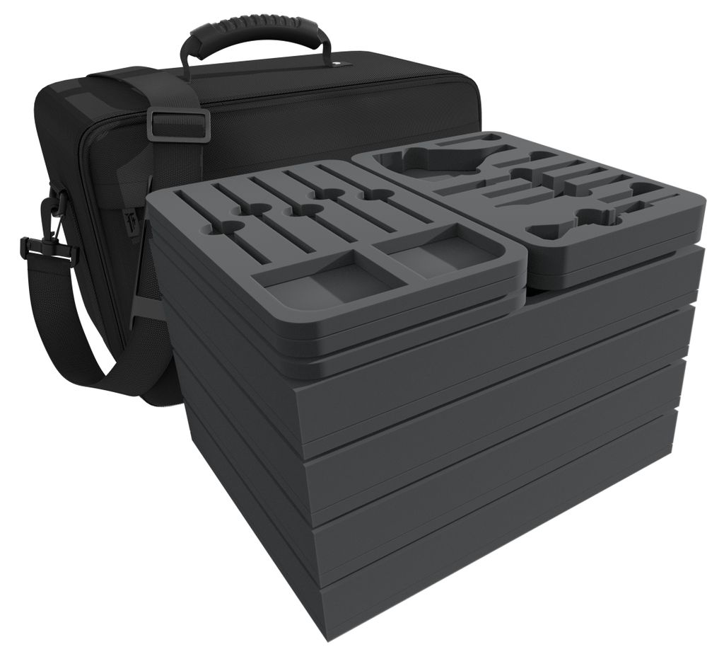 Feldherr MAXI PLUS Tasche für 128 Citadel Farbtöpfchen (12 ml / 18 ml / 24 ml) + Werkzeug