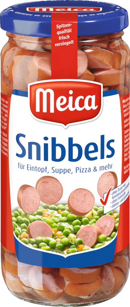 Meica Snibbels plátky klobásy na guláš ATG 207g sklenice Obrázek produktu 