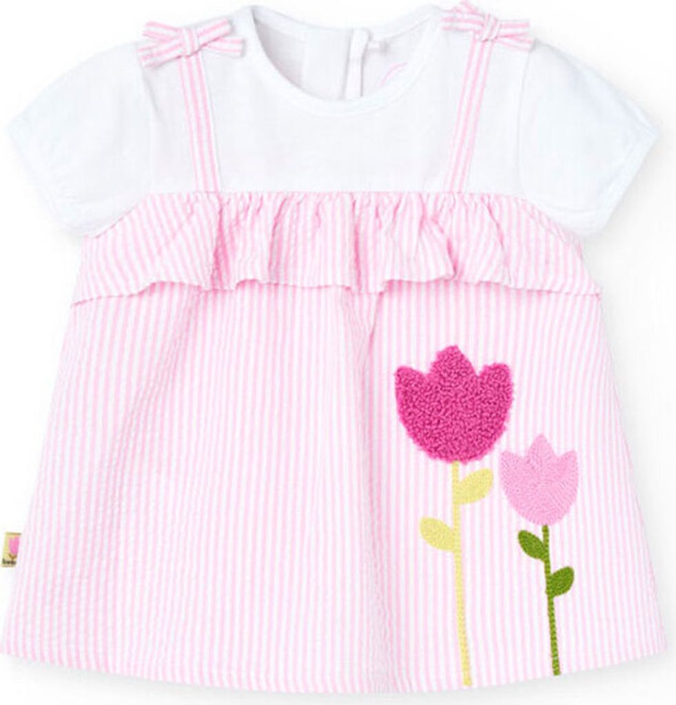 Boboli Poplin Striped Kleid Rosa 6 Months Mdchen Rosa 6 Months