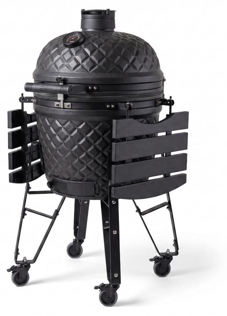 BASTE Kamado Grill XL 23,5 Zoll Keramik Schwarz Fahrbar