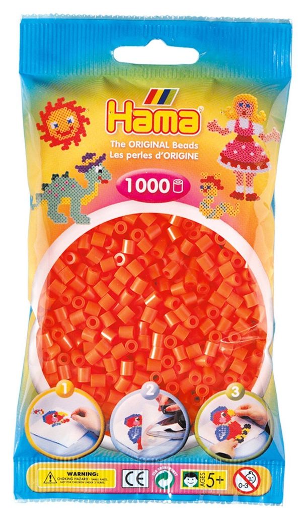 Hama-Perlen Orange 1000Stück, 1Beutel Produktbild 