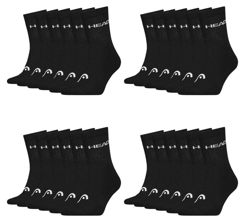 12 Paar HEAD Uni Short Crew Socken Baumwolle Blend Sport Produktbild 