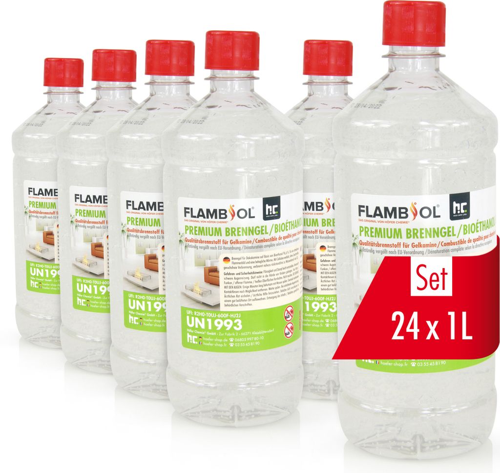 24x 1 L FLAMBIOL® Premium Brenngel Produktbild 