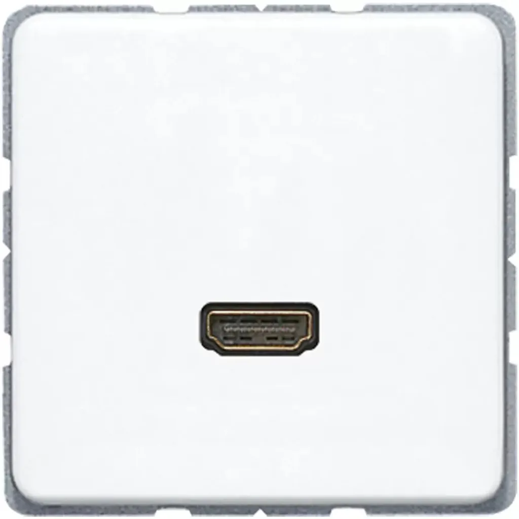 Prise multimédia murale HDMI pour home-cinéma blanche MA CD 1112 WW