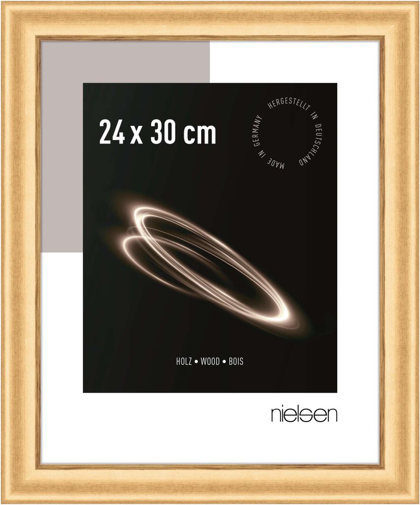nielsen Holz Bilderrahmen Derby, 24x30 cm, Gold Produktbild 