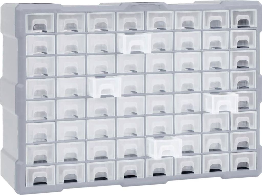 viaczásuvkový organizér vidaXL so 64 zásuvkami 52x16x37,5 Obrázok produktu 