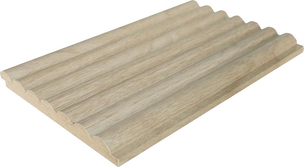 Geriffeltes Wandpaneel - Natürliches Licht - Packung mit 2,54 m² - Set mit 8 Stück - LIPOLA