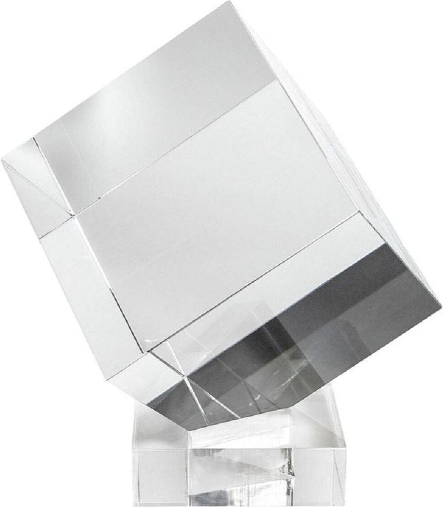 Casa Padrino Luxus Deko Acryl Würfel mit Halterung 20 x 20 x H. 20 cm - Schreibtisch Deko - Büro Deko - Wohnzimmer Deko - Luxus Qualität