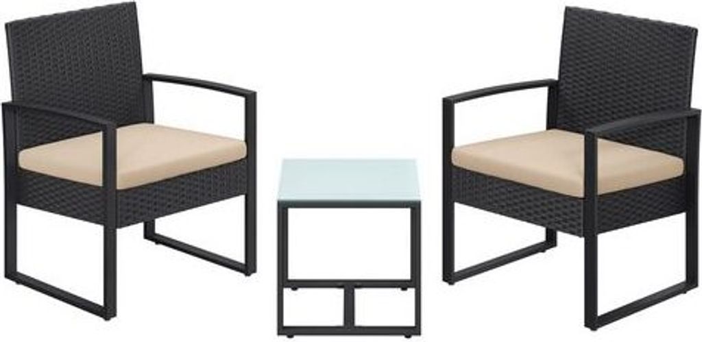 SONGMICS Balkonmöbel, aus PE-Polyrattan, Lounge-Set, Tisch Produktbild 