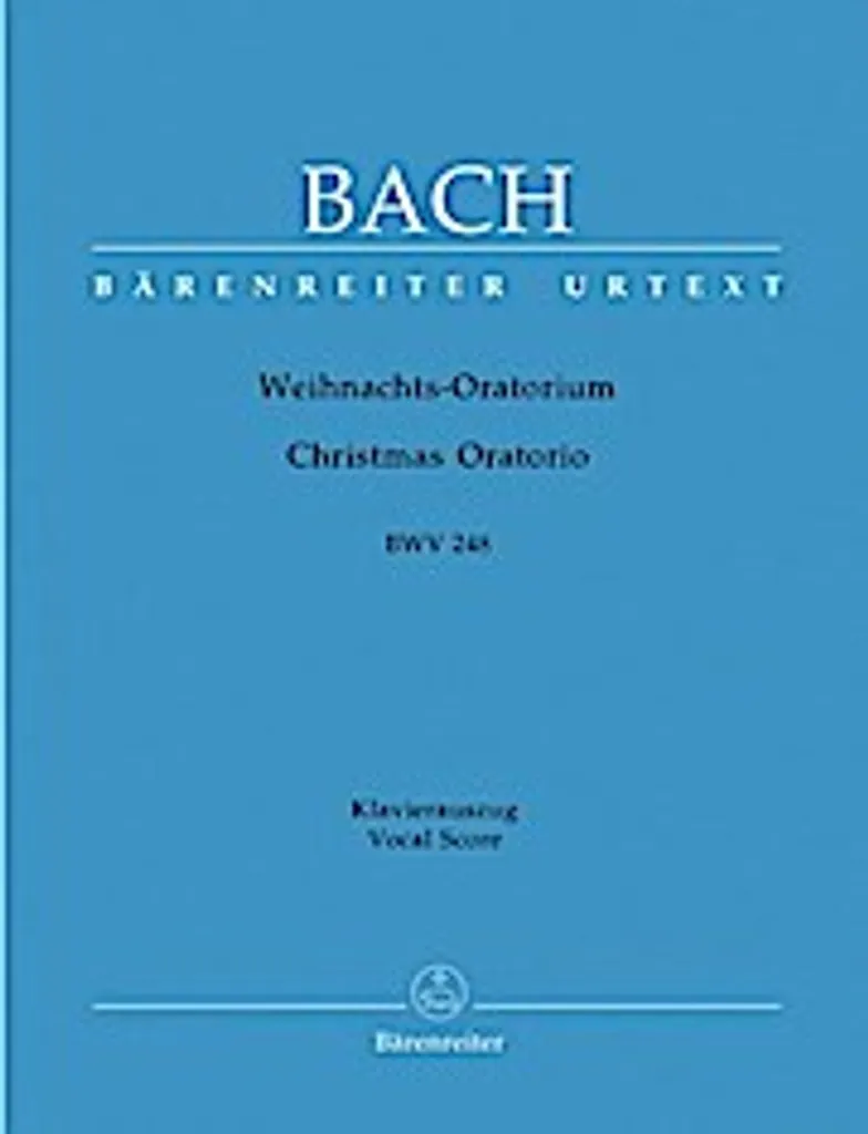 Partition Bach BWV 248 Oratorio de Noël facile à lire au piano et chant
