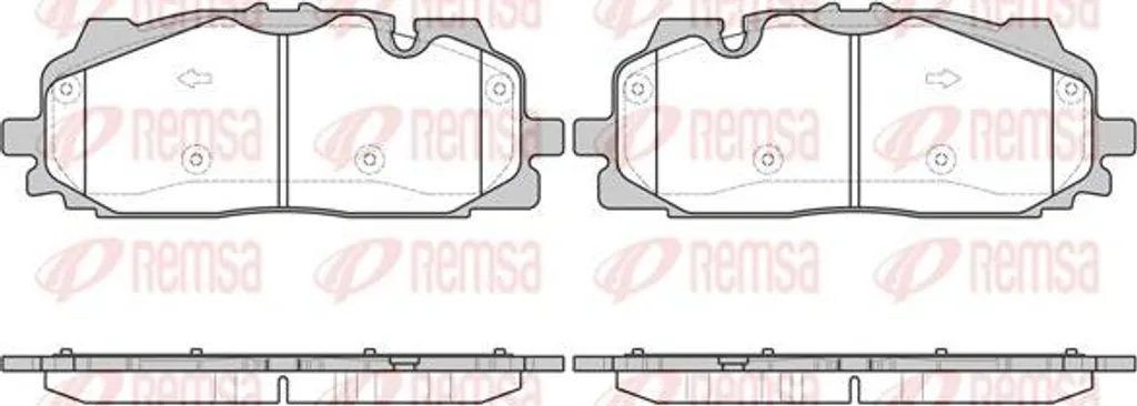 Plaquettes de Frein Haute Endurance REMSA 1667.00 pour Freinage à Disque