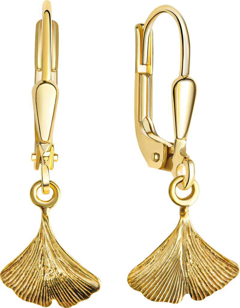 V Ohrhänger 333/- Gold 2,5cm gelb 221330064