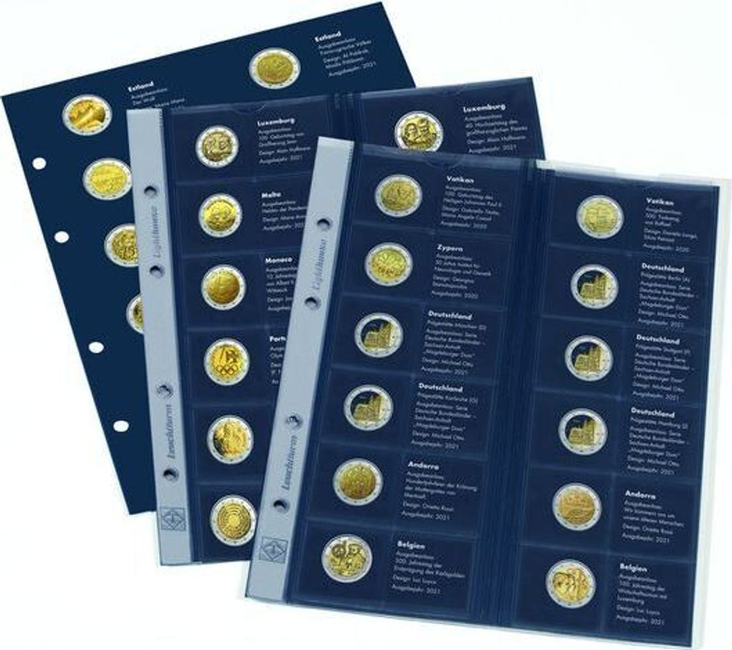 Nachtrag 2023 für Münzalbum Classic-OPTIMA, Europas 2-Euro-Gedenkmünzen