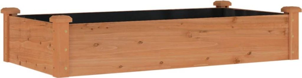 Letto rialzato con inserto marrone 120x60x25 cm in legno Immagine del prodotto 
