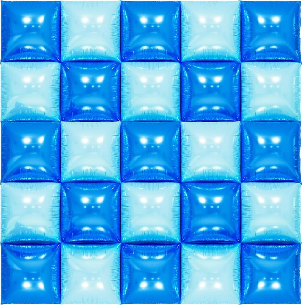 25 Stück quadratische Folienballons aus Metall, doppelseitig, Ballonwand, Tunnel, Hochzeit, Abschlussfeier, Hintergrund, Bogen, Girlande, Set für...